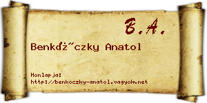 Benkóczky Anatol névjegykártya